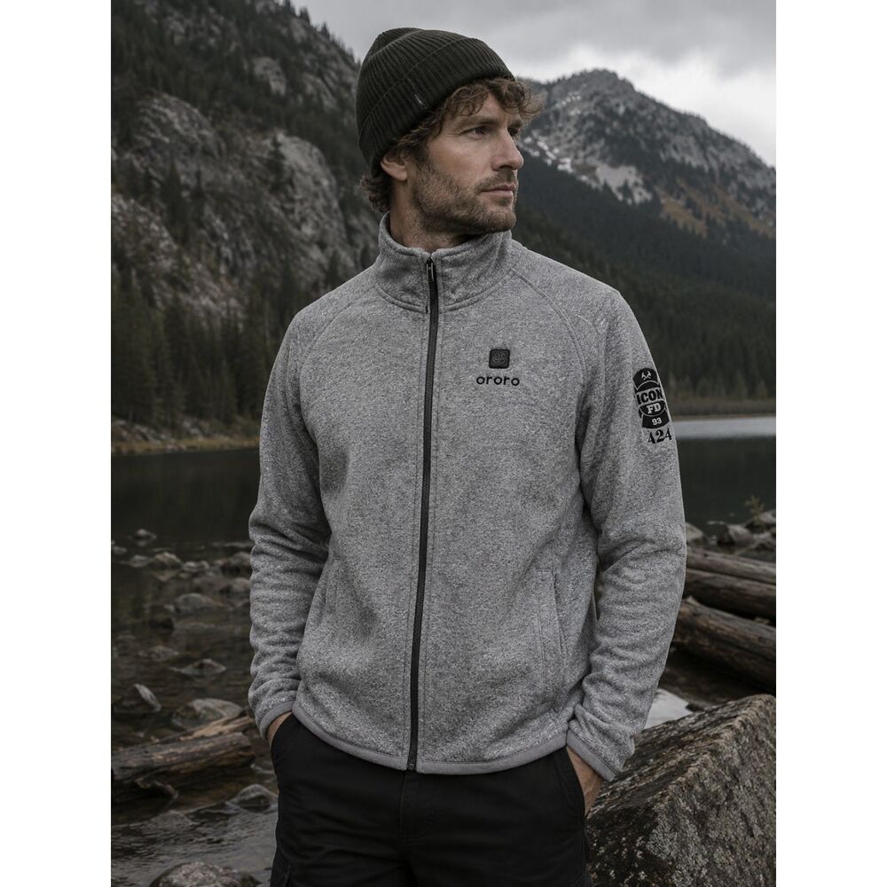 Ororo Gray Heated Apparel Full Zip Jacket Coat w/out Battery  Mens Size Medium